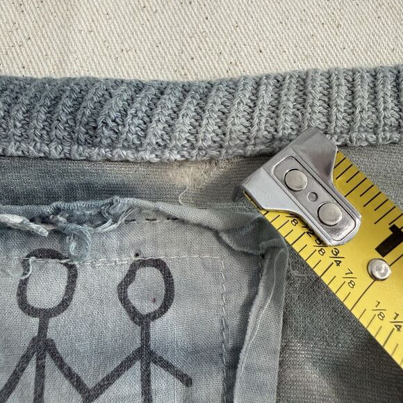 PETE&GRETA Johnny Was Teal Tie Dye Velvet Boho Tunic OVERSIZED 36" Chest Sz. S - Picture 7 of 11